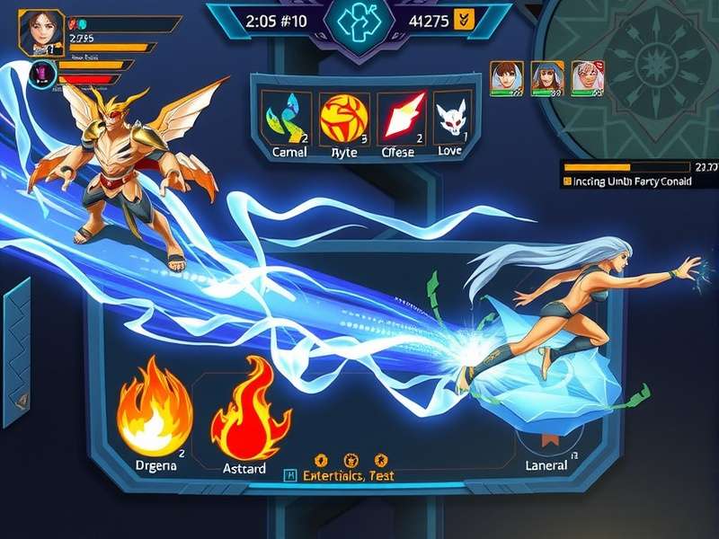 Storm Titan X gameplay screenshot showing elemental combat